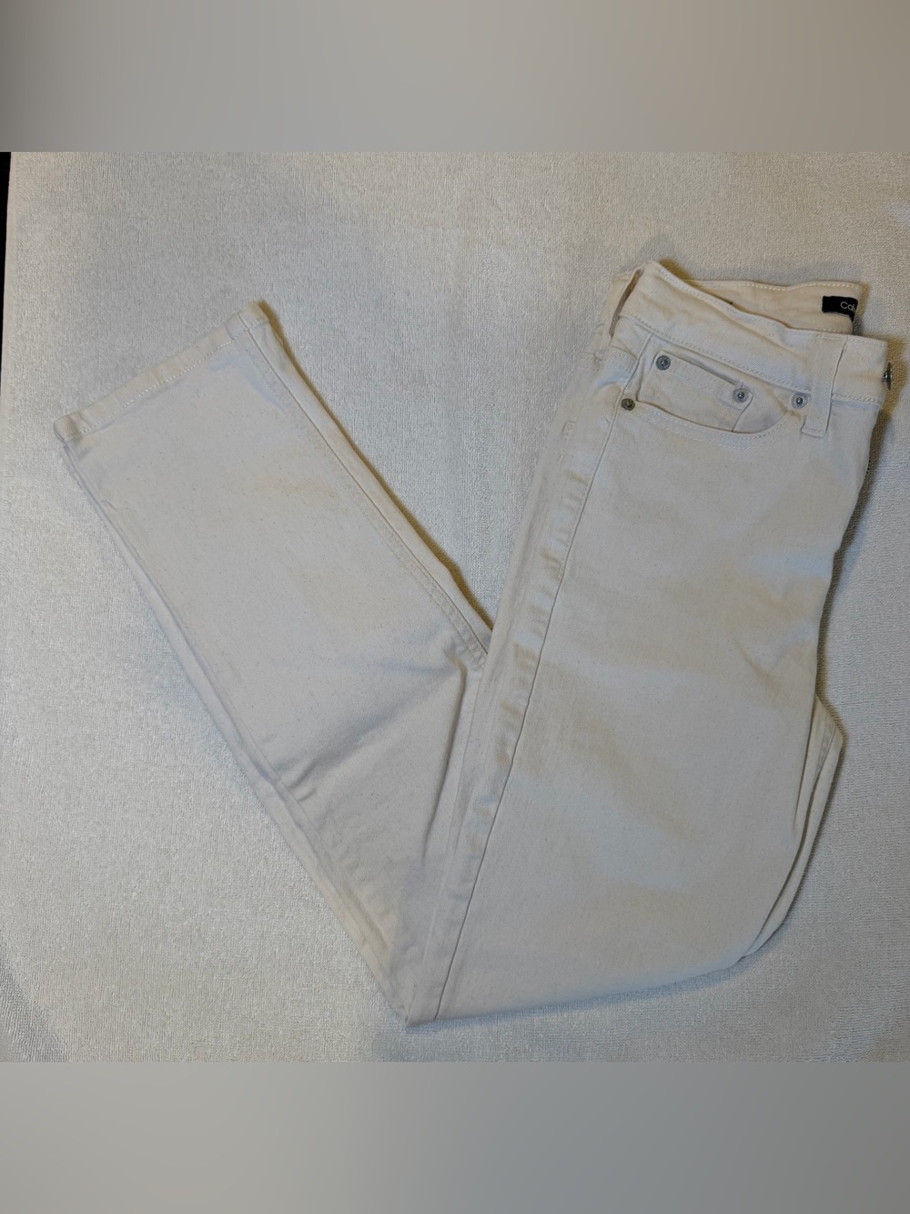 Calvin Klein Jeans High Rise Straight Off-White Jeans